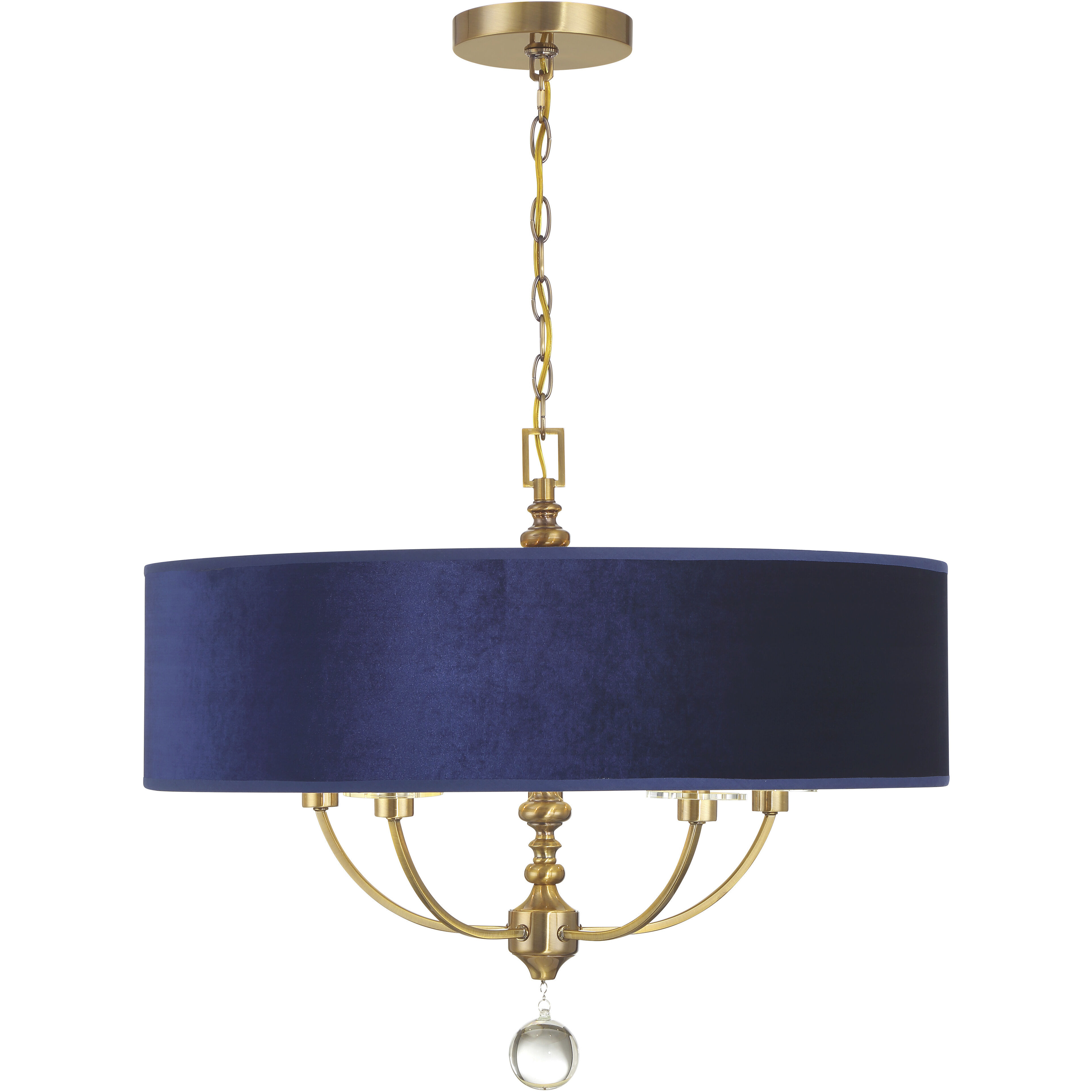Van Noord 5 Light 26.13 inch Oxidized Aged Brass Pendant Ceiling Light